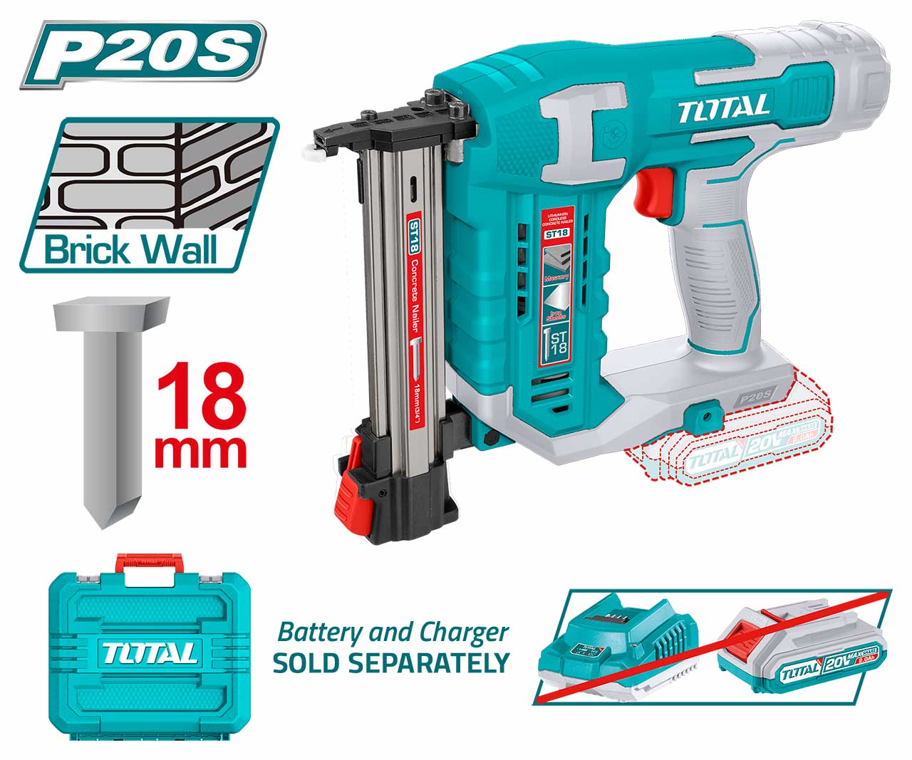 TCSTLI3805 TCSTLI3805 Li-ion Brick Nailer - Image 1