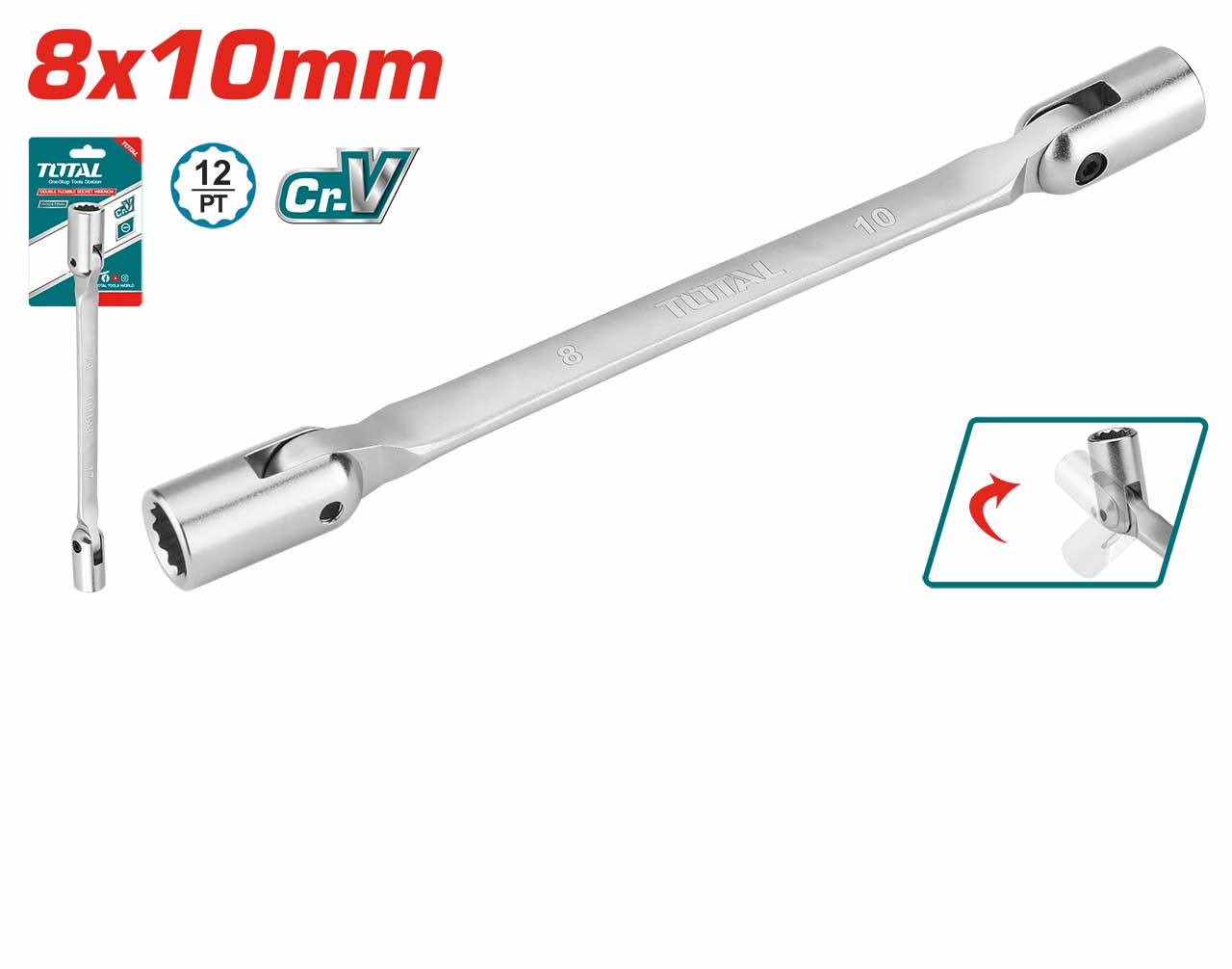 TDFSW08101 TDFSW08101 Double Flexible Socket Wrench - Image 1