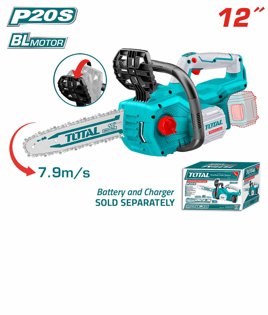 TGSLI20128 TGSLI20128 Li-ion Brushless Chain Saw - Image 1