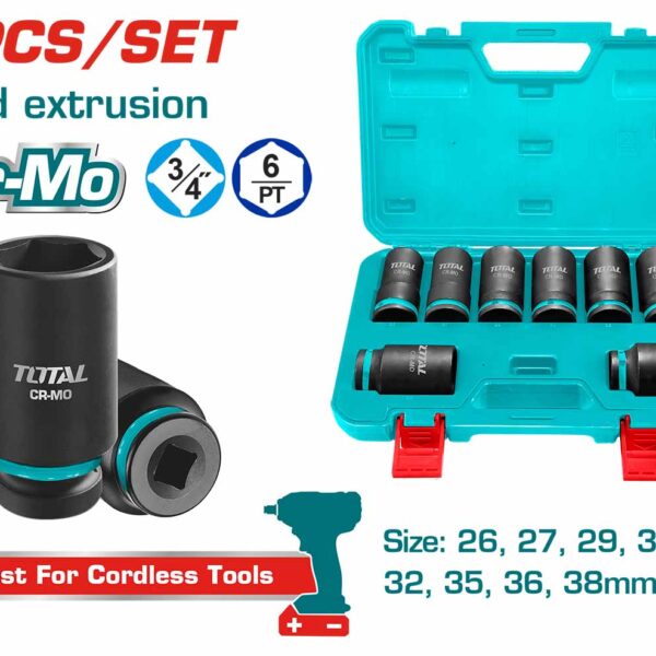 THKISD34082L 8 Pcs 3/4″ Dr. Deep Impact Socket Set