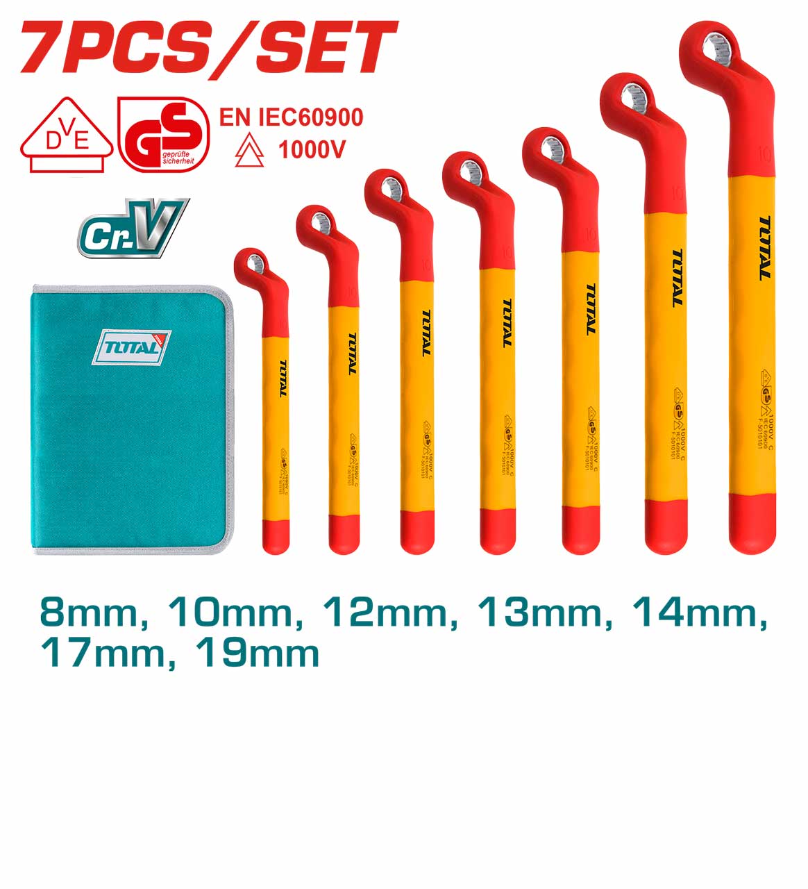 THKISPA0702 THKISPA0702 7 Pcs Insulated Ring Wrench Set - Image 1