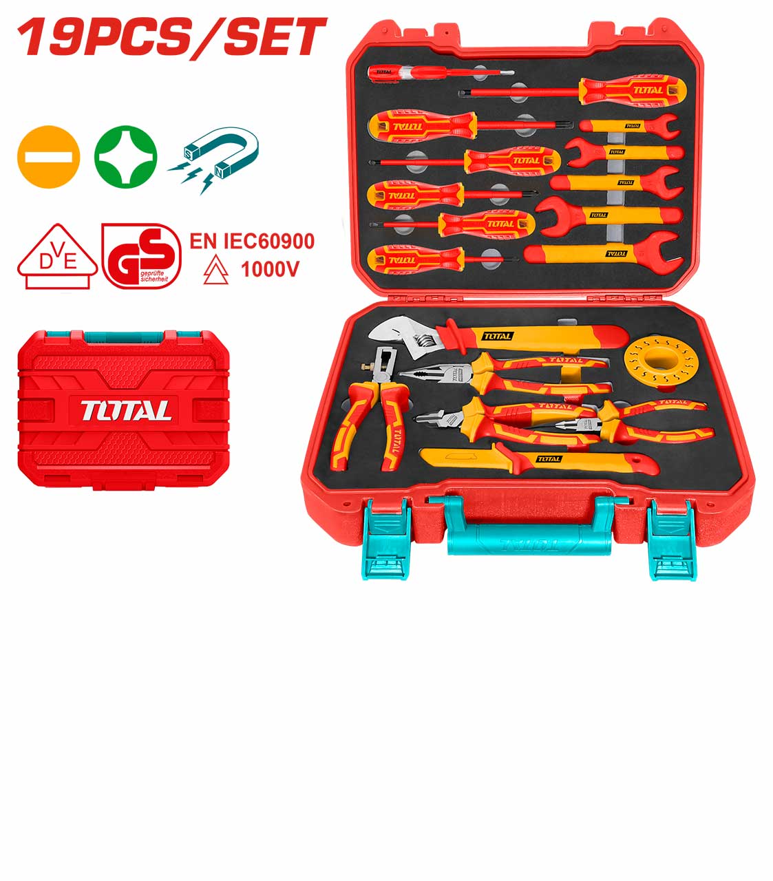 THKITH1901 THKITH1901 19 Pcs Insulated Hand Tools Set - Image 1