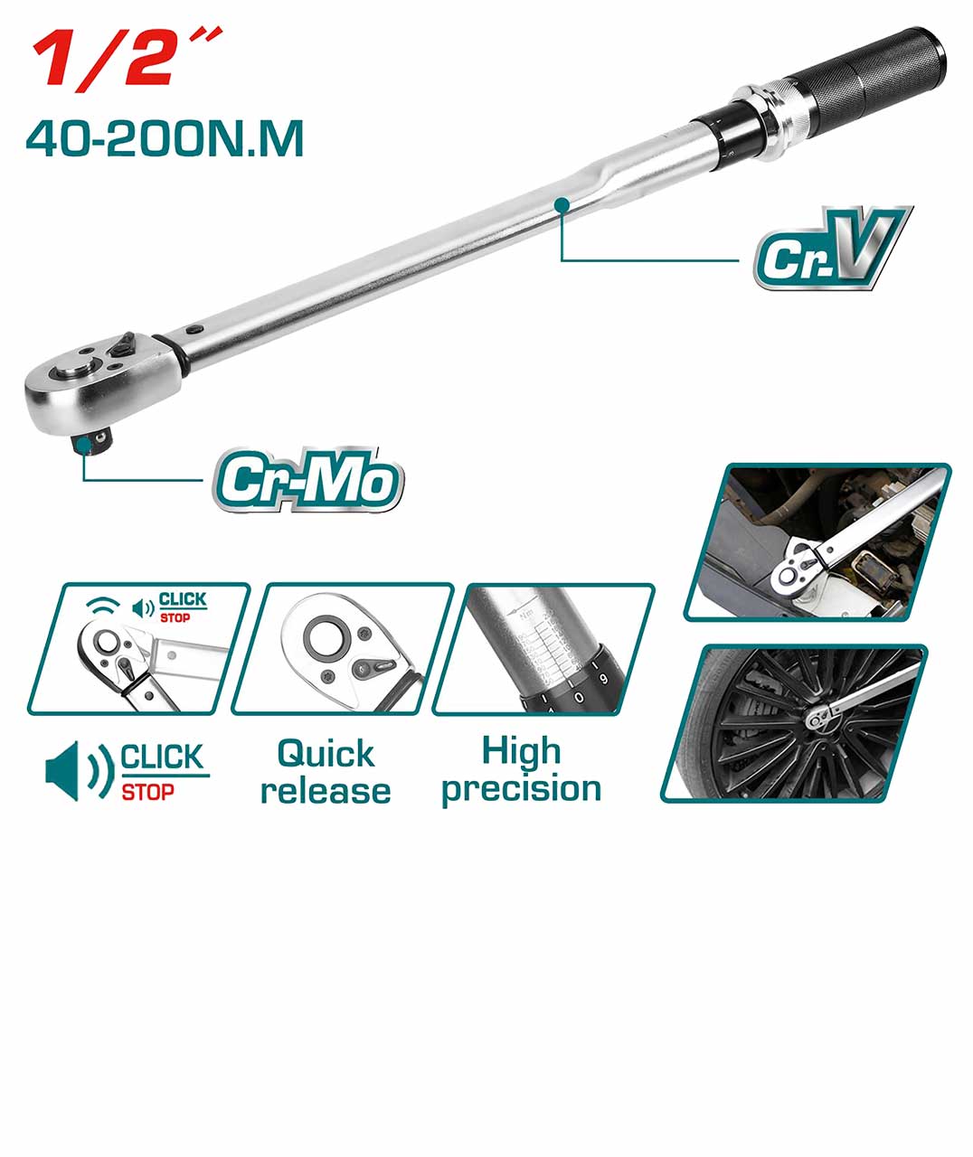 THPTW200N2 THPTW200N2 1/2″ Adjustable Torque Wrench - Image 1