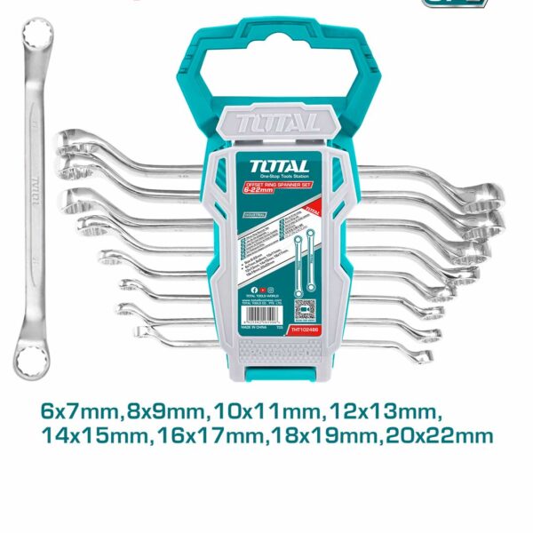 THT102486 8 Pcs Offset Ring Spanner Set