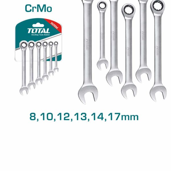 THT102RK566 6 Pcs Ratchet Spanner Set