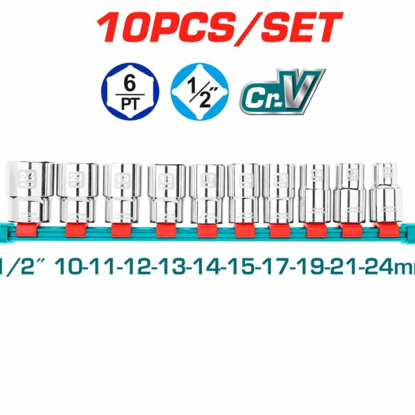 THT121101 10 Pcs 1/2″ Socket Set