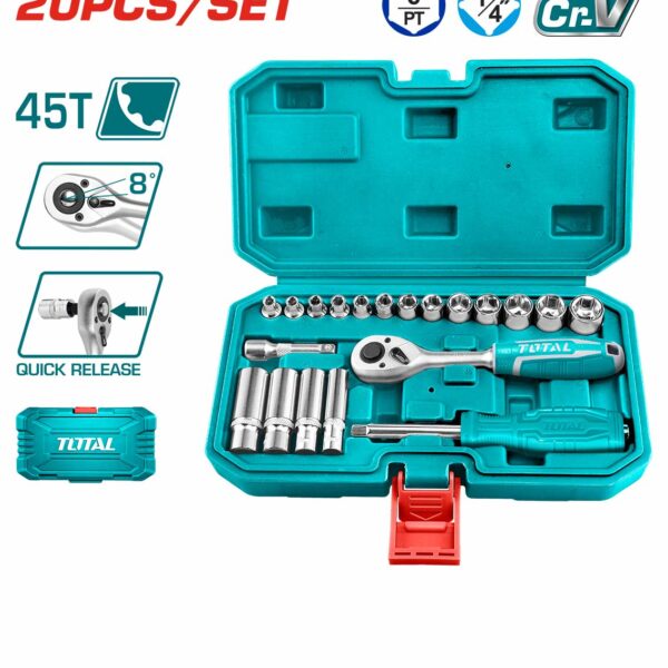 THT141201 20 Pcs 1/4″ Socket Set