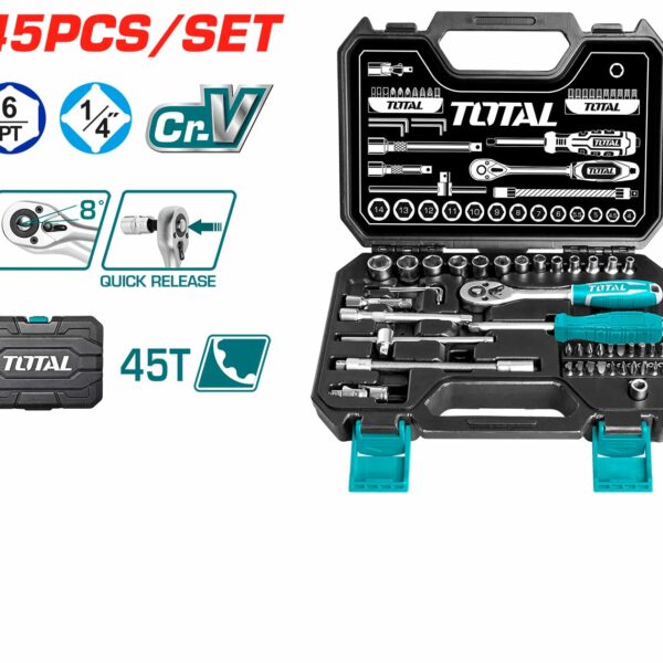 THT141451 45 Pcs 1/4″ Socket Set
