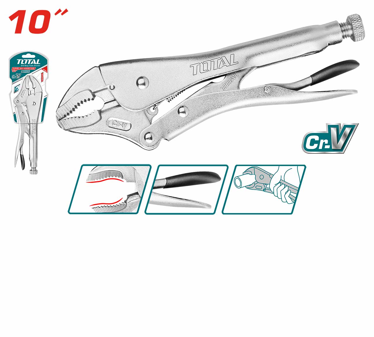 THT191001 THT191001 Curved Jaw Lock Pliers - Image 1