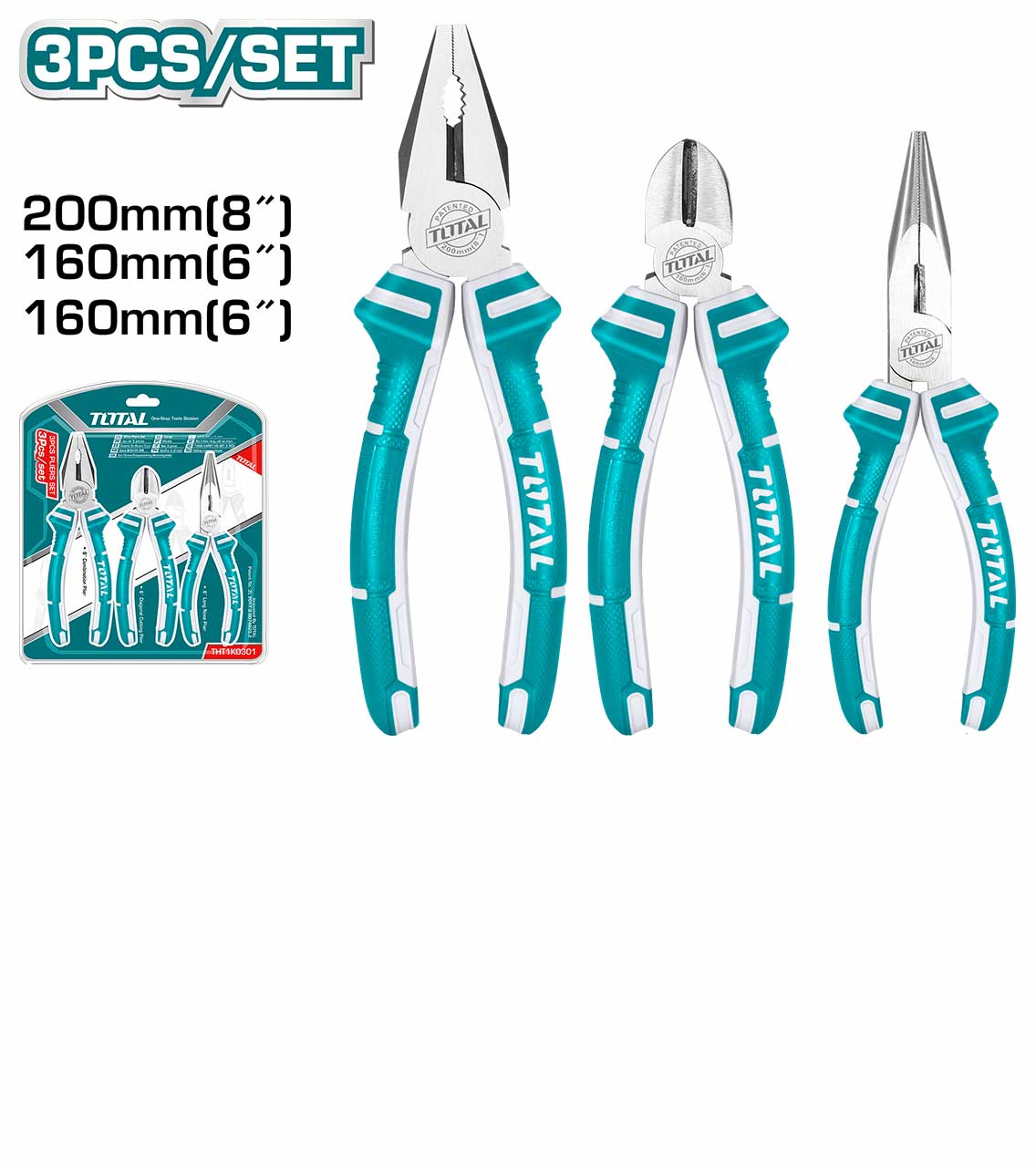 THT1K0301 THT1K0301 3 Pcs Pliers Set - Image 1