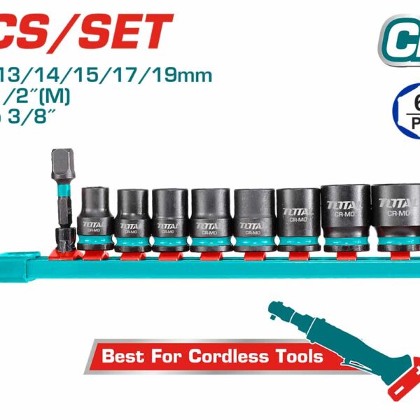 THTISD38104 10 Pcs 3/8″ Dr. Impact Socket Set