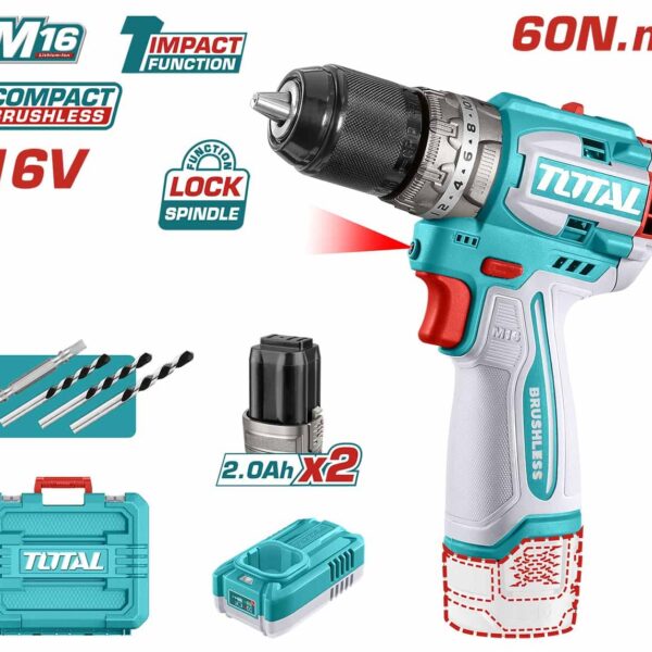 TIDLI16682 Compact Brushless Li-ion Impact Drill