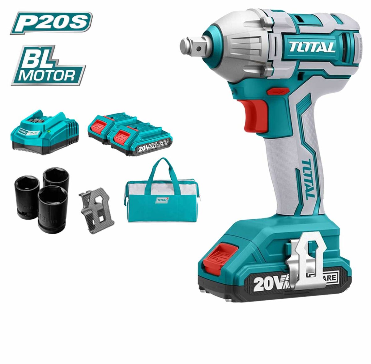 Tiwli TIWLI2001 Li-ion Cordless Impact Wrench - bmart.com.my