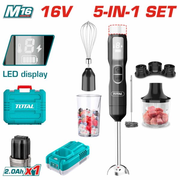 TJB056K 5-in-1 Li-ion Cordless Hand Blender Set