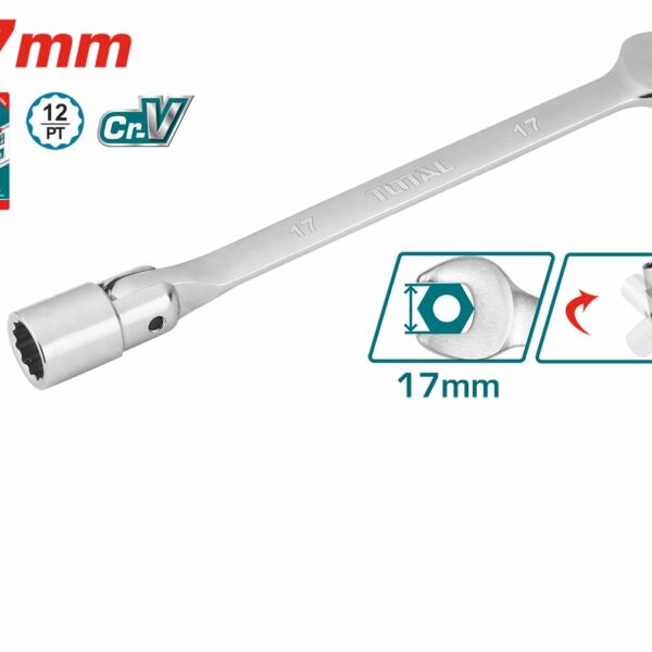 TOESH171 Open End Swivel Head Socket Spanner