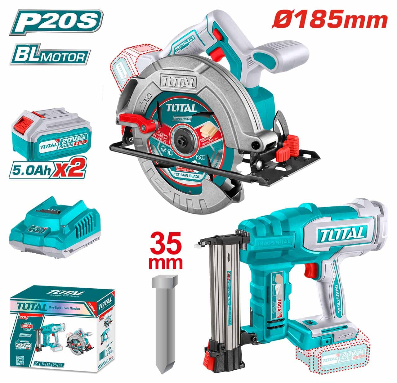 TOSLI240866 TOSLI240866 Li-ion 2 Pcs Combo Kit - Image 1