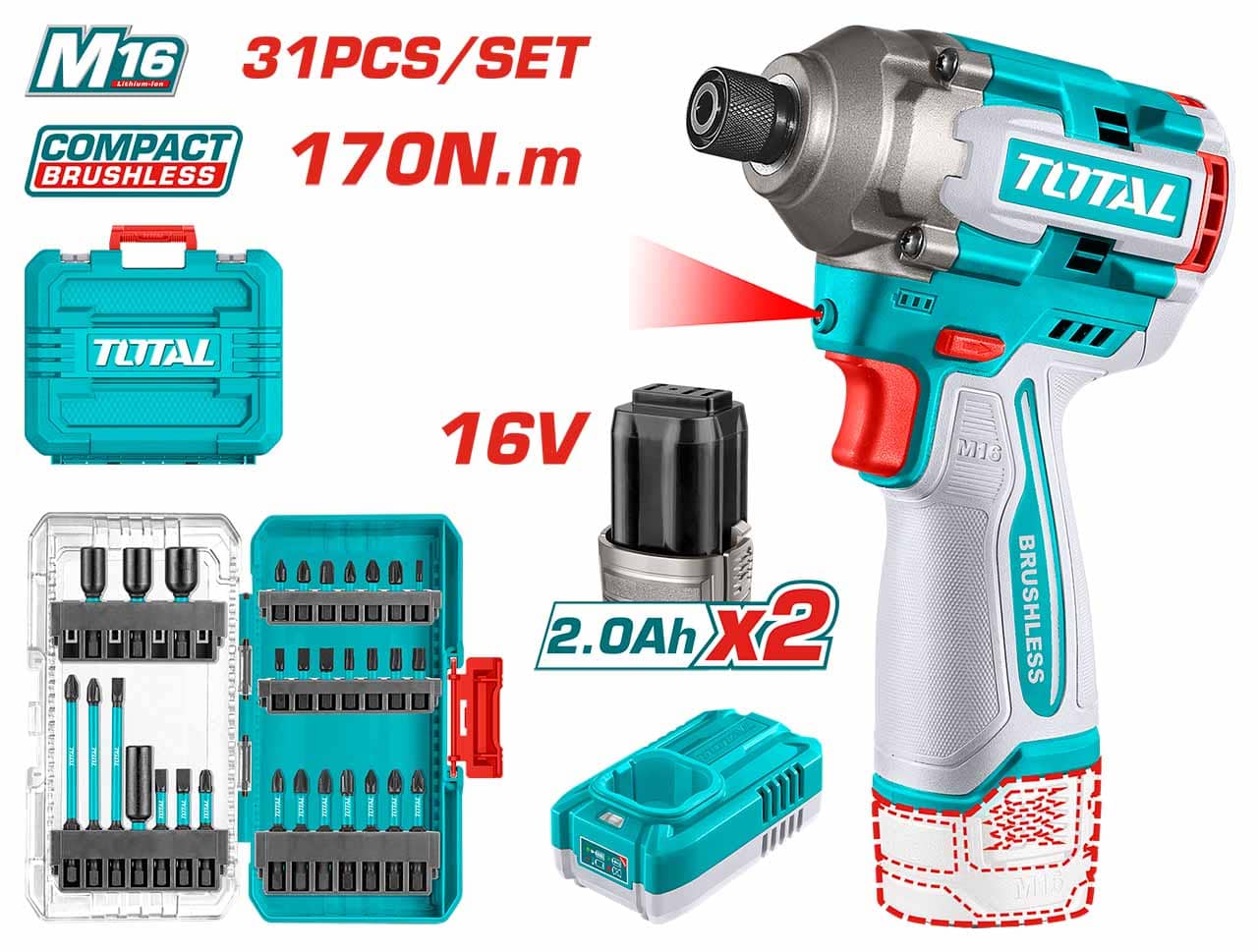 TOSLI241083 TOSLI241083 Brushless Li-ion Impact Driver - Image 1