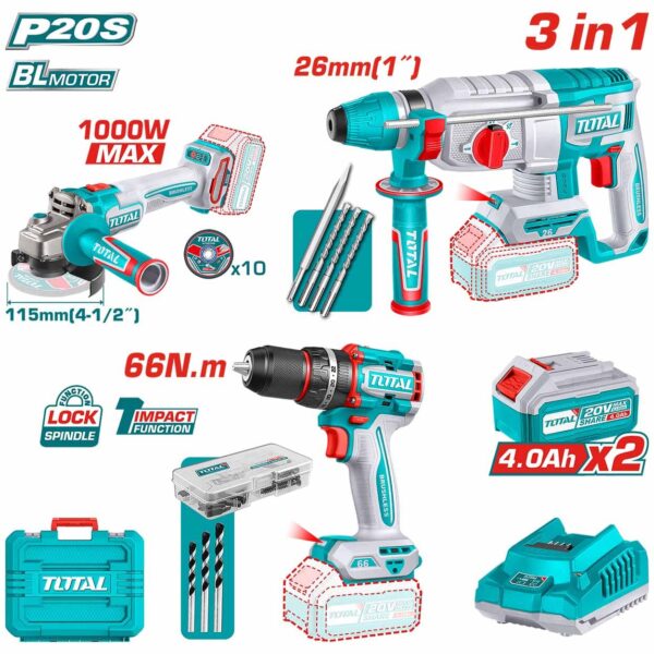 TOSLI241198 Li-ion 3 Pcs Combo Kit