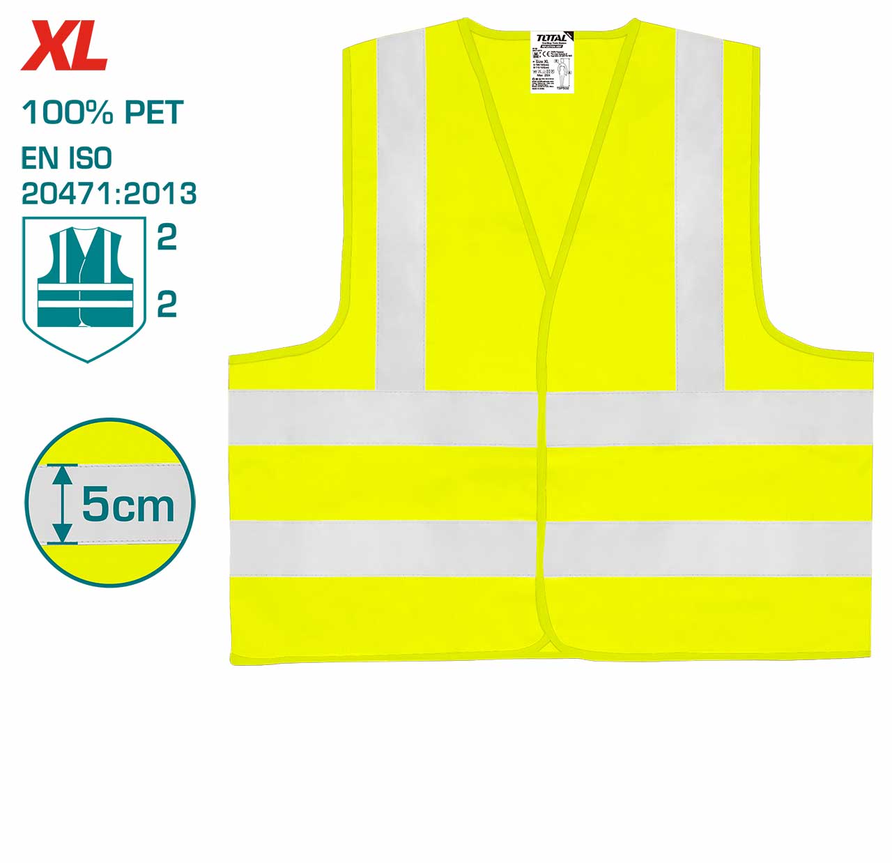 TSP502 TSP502 Reflection Vest Yellow - Image 1