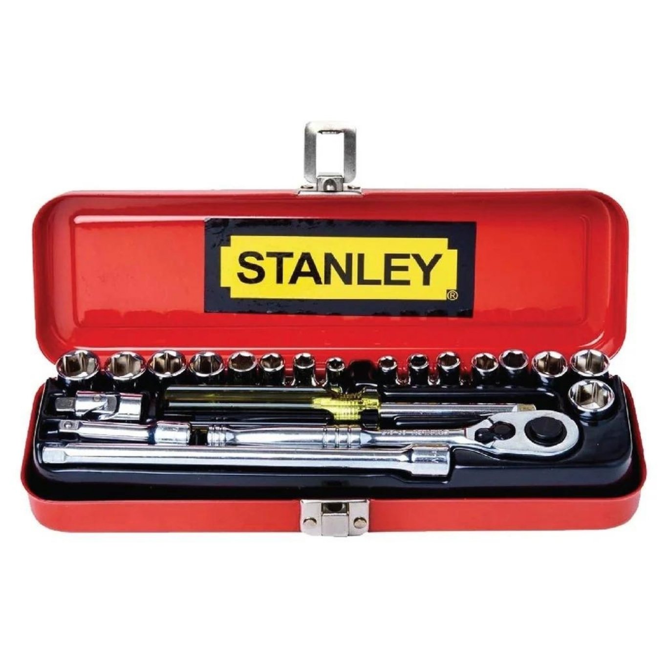STANLEY0000126_01_be447c0cc1af Stanley 89-507 21 Piece Drive Socket Set Dr 6 Point Metric & Inch (1/4") 89507-23 - Image 1