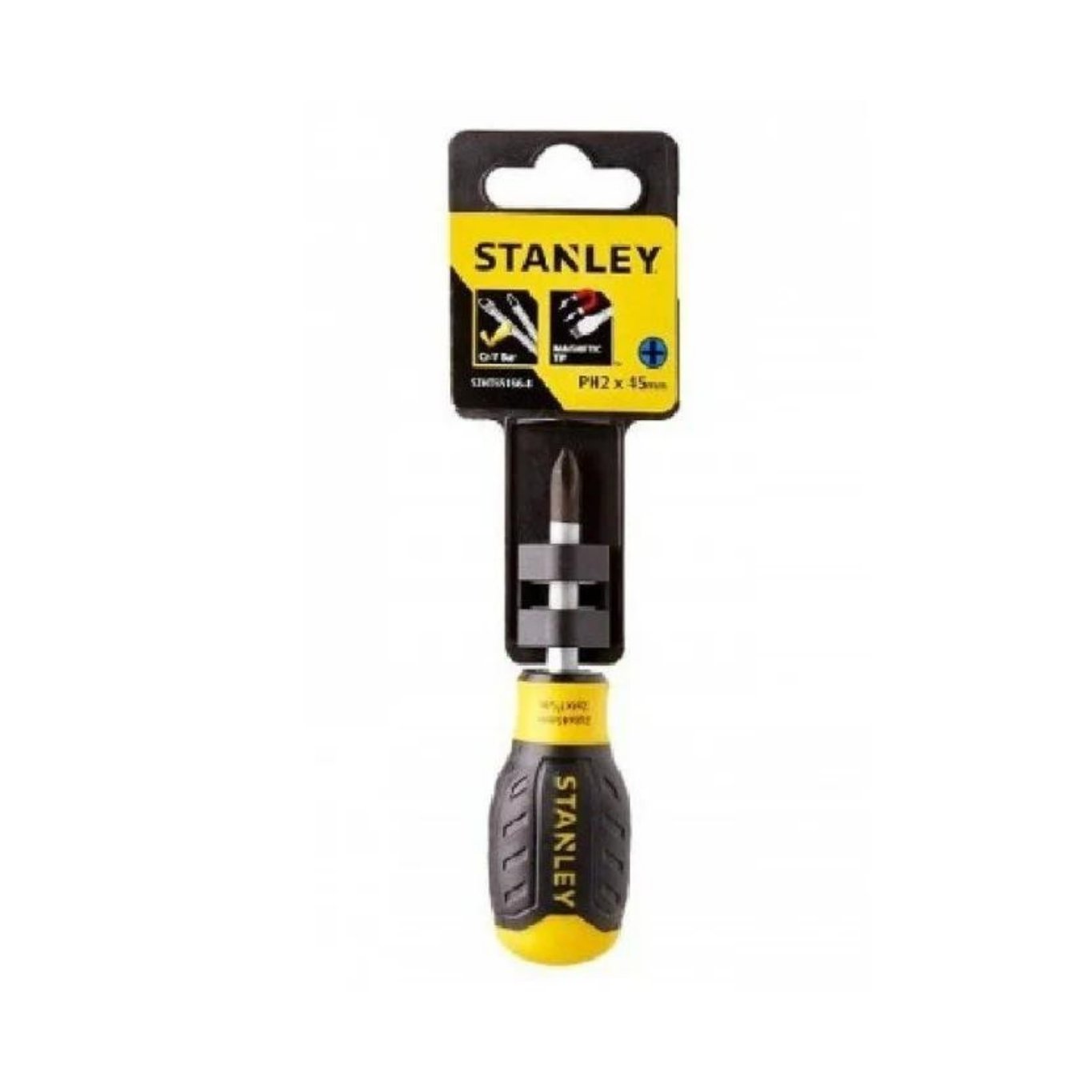 STANLEY0000163_01_0f141bd74666 STANLEY Cushion Grip Screw Driver Phillips (2 x 45mm) STMT60808-8 - Image 1