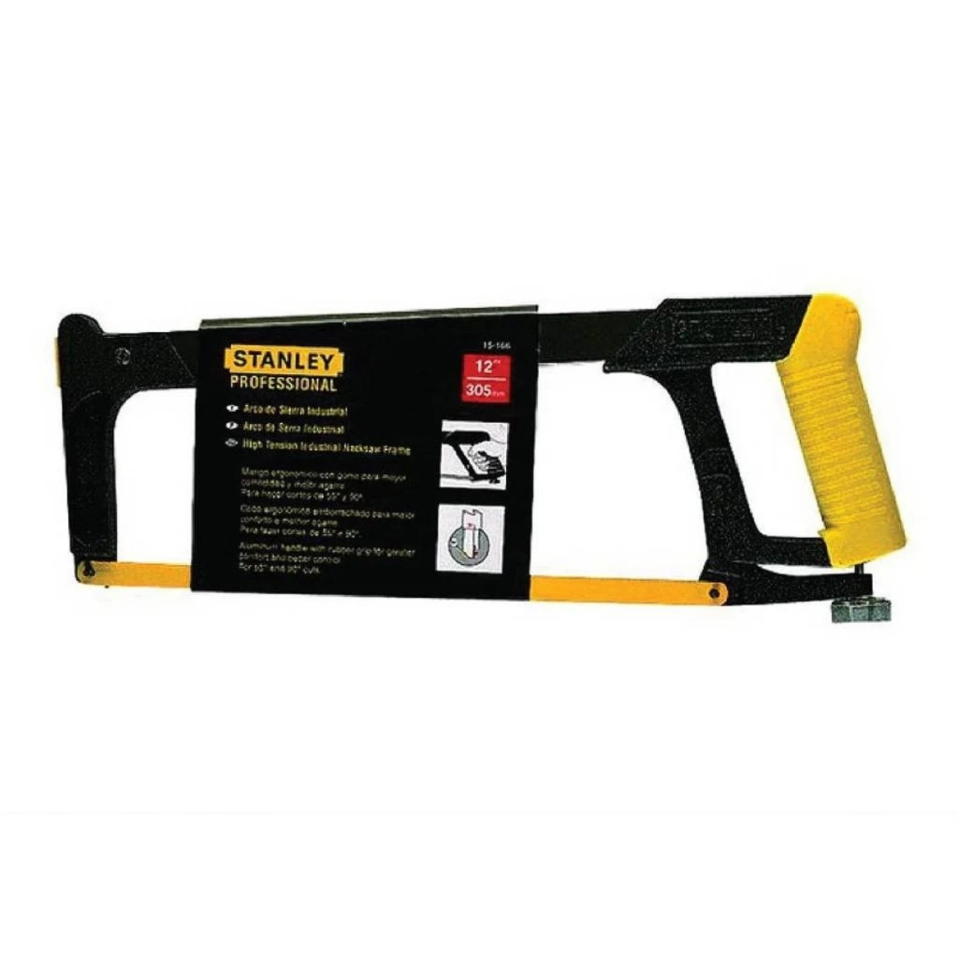 STANLEY0000174_01_895aca6a7e9f STANLEY Hacksaw Steel Frame For Pipe And Metal Cutting (12"/450mm) 15-166 - Image 1