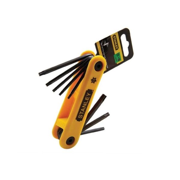 STANLEY Torx Hex Key Set Foldable Type T9/T10/T15/T20/T25/T27/T30/T40 (8 Pcs) 69-263