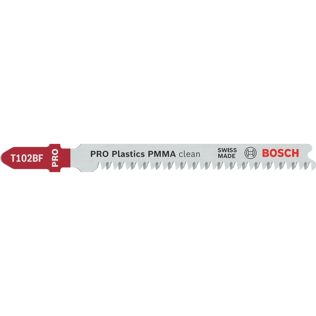 pro-plastics-pmma-clean-t102bf-jigsaw-blade-92-mm-5-pcs-2608636781 PRO PLASTICS PMMA CLEAN T102BF JIGSAW BLADE - Image 1