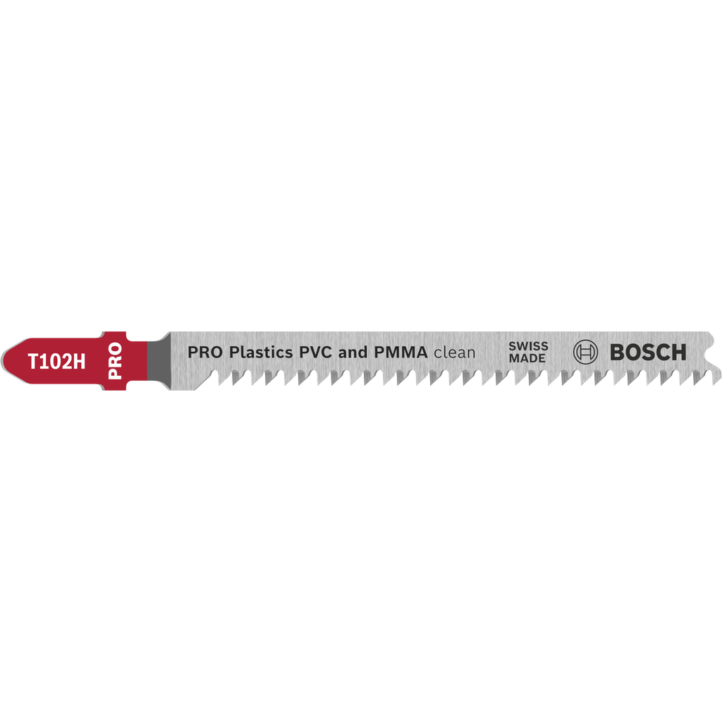pro-plastics-pvc-and-pmma-clean-t102h-jigsaw-blade-100-mm-5-pcs-2608667051 PRO PLASTICS PVC AND PMMA CLEAN T102H JIGSAW BLADE - Image 1