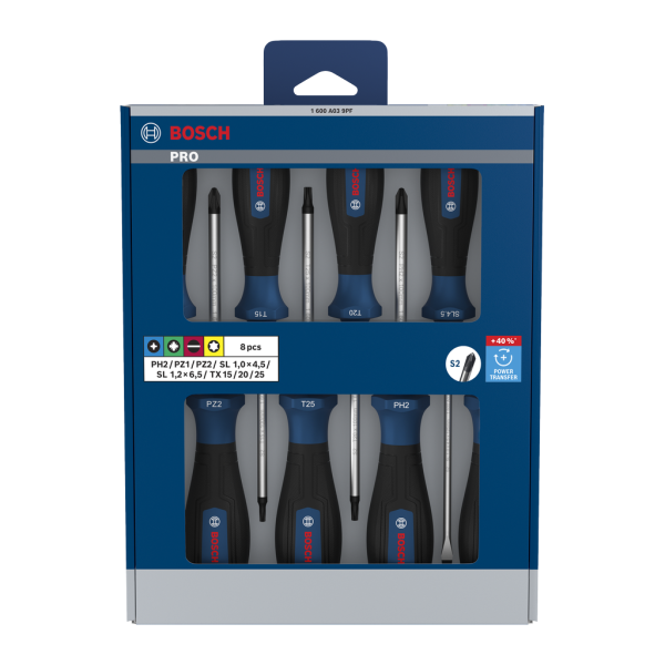 PRO SCREWDRIVER PH/PZ/SL/TX SET, 6 PCS