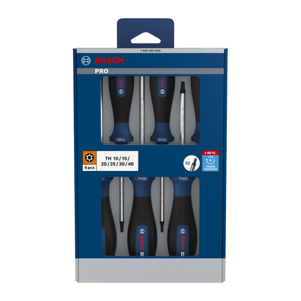 PRO SCREWDRIVER TORX SECURITY SET, 6 PCS