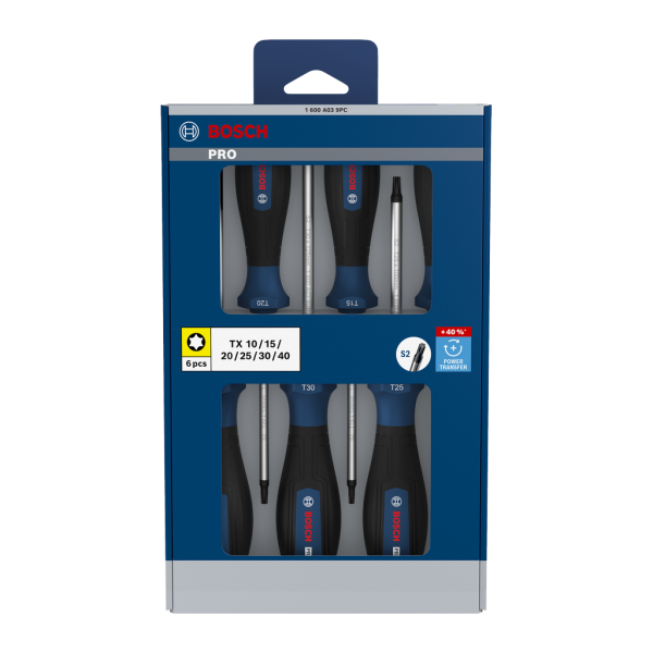 PRO SCREWDRIVER TORX SET, 6 PCS