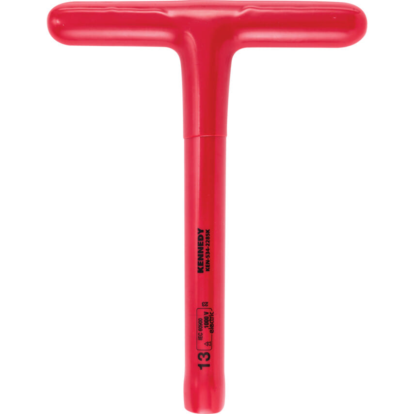 ken5342285k 200 x 13mm Insulated T-Socket Wrench 1000V, DIN 7440 - Image 1