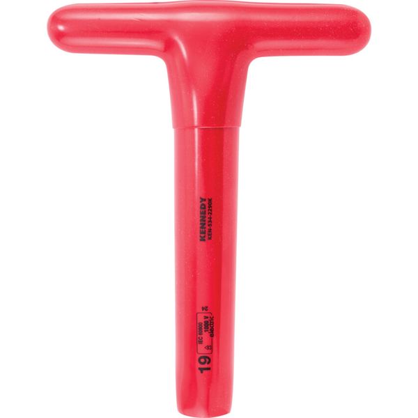 200 x 19mm Insulated T-Socket Wrench 1000V, DIN 7440