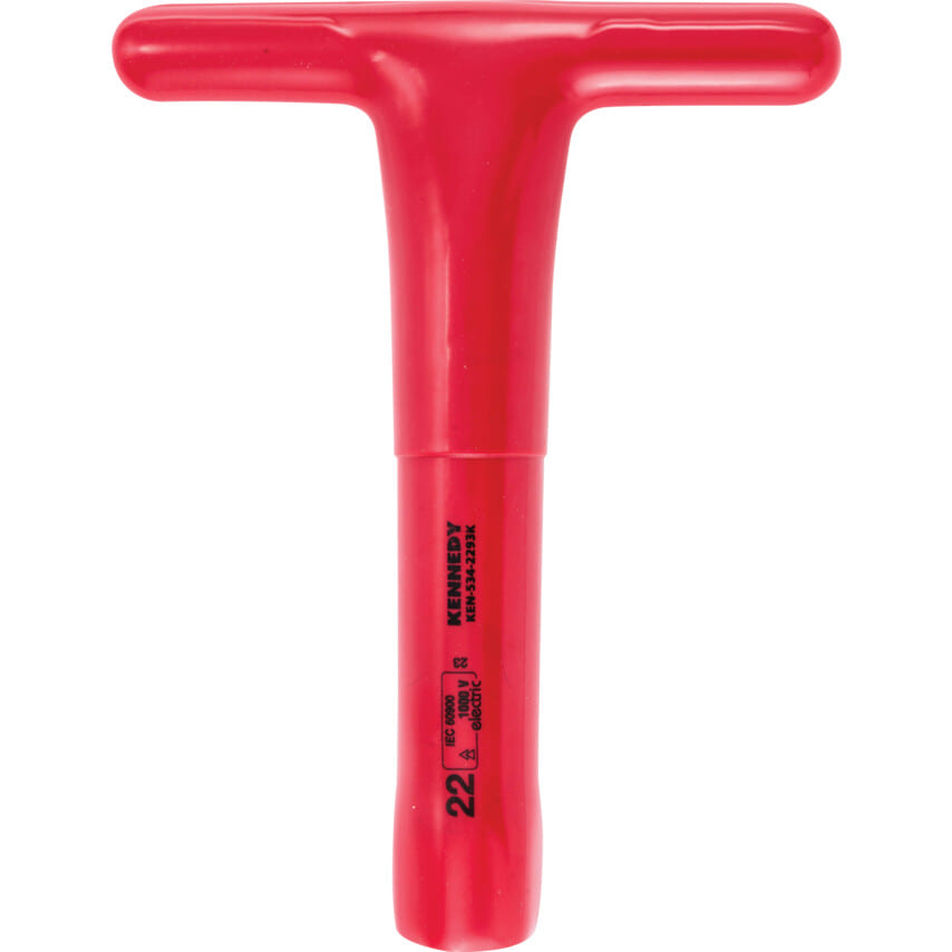 ken5342293k 200 x 22mm Insulated T-Socket Wrench 1000V, DIN 7440 - Image 1