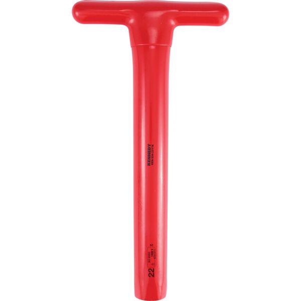 300 x 22mm Insulated T-Socket Wrench 1000V, DIN 7440
