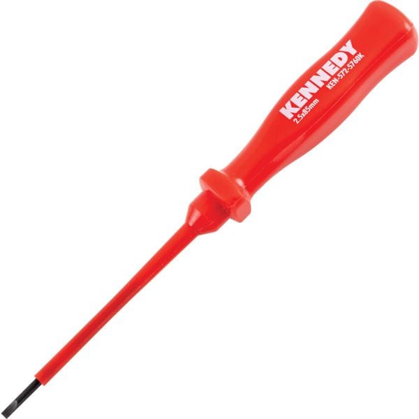 Insulated Electricians Screwdriver Slotted 6.5mm x 150mm